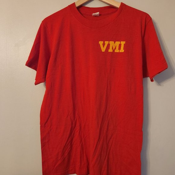 VMI (Virginia Military Institute) vintage red and yellow shirt - Picture 5 of 11